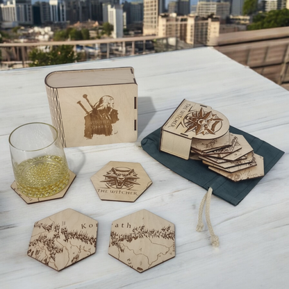 The Witcher Map Coaster Set 🐺🗺️