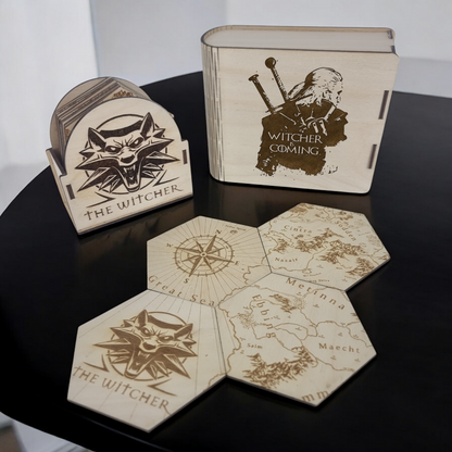 The Witcher Map Coaster Set 🐺🗺️